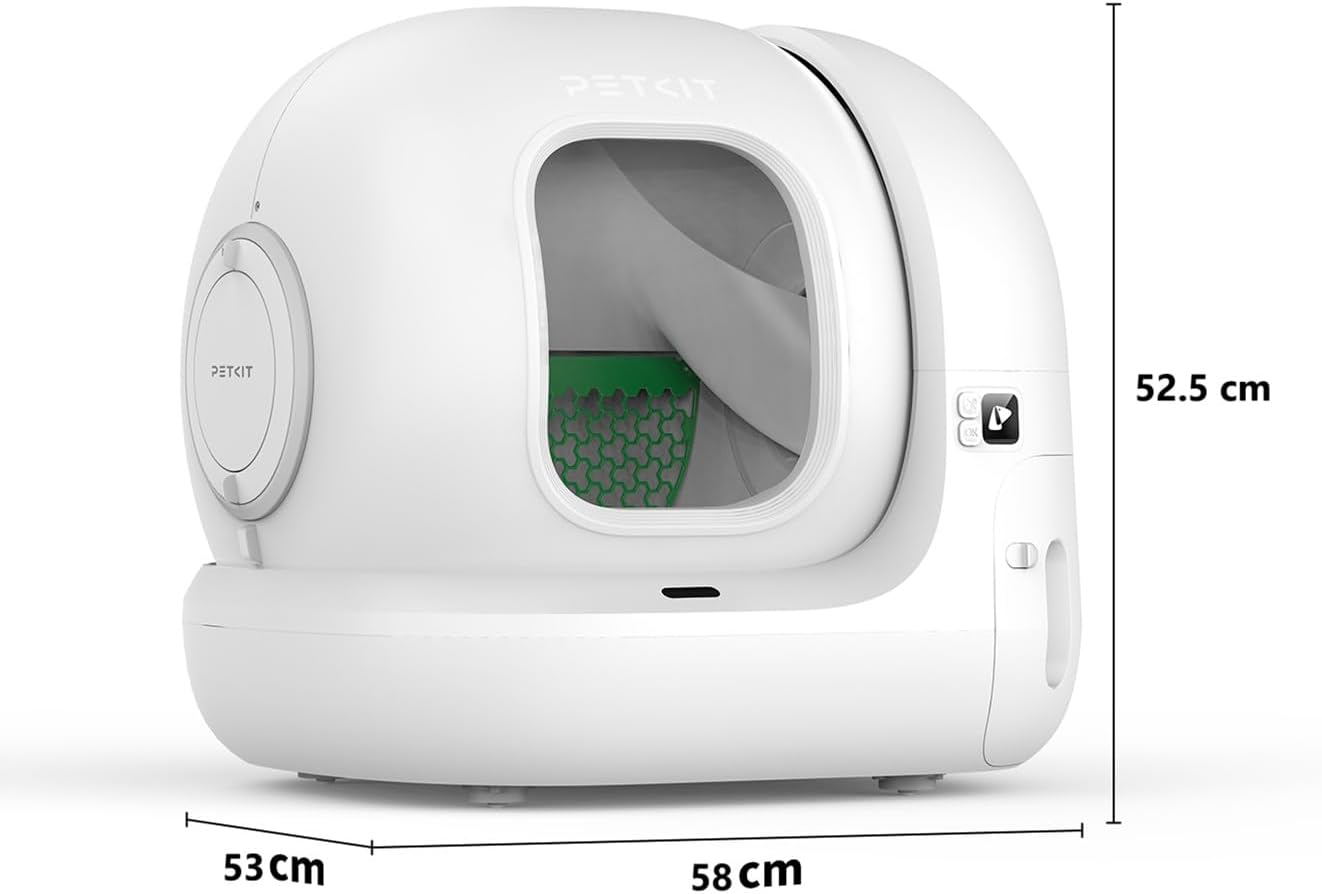 PETKIT Pura Max 2 Selbstreinigende Katzentoilette, 76L Katzenklo Selbstreinigend,xSecure,Geruchsbeseitigung,App-Steuerung,Große Fassungsvermögen,für Mehrere Katzen(Deo und Sandkissen Frei, mit N50)