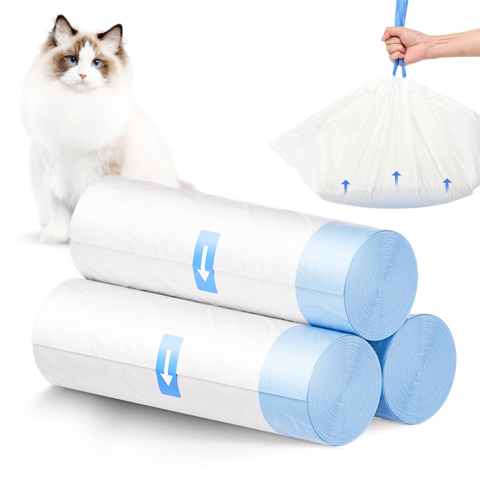 Amicura Cura 2 Selbstreinigende Katzentoilette, 360-Grad-Erkennung Intelligente Anti-Falle, App-Steuerung, 65L Katzenklo Selbstreinigend mit Offenem Dachfenster, Anti-Odor Große Elektrisches Katzenklo