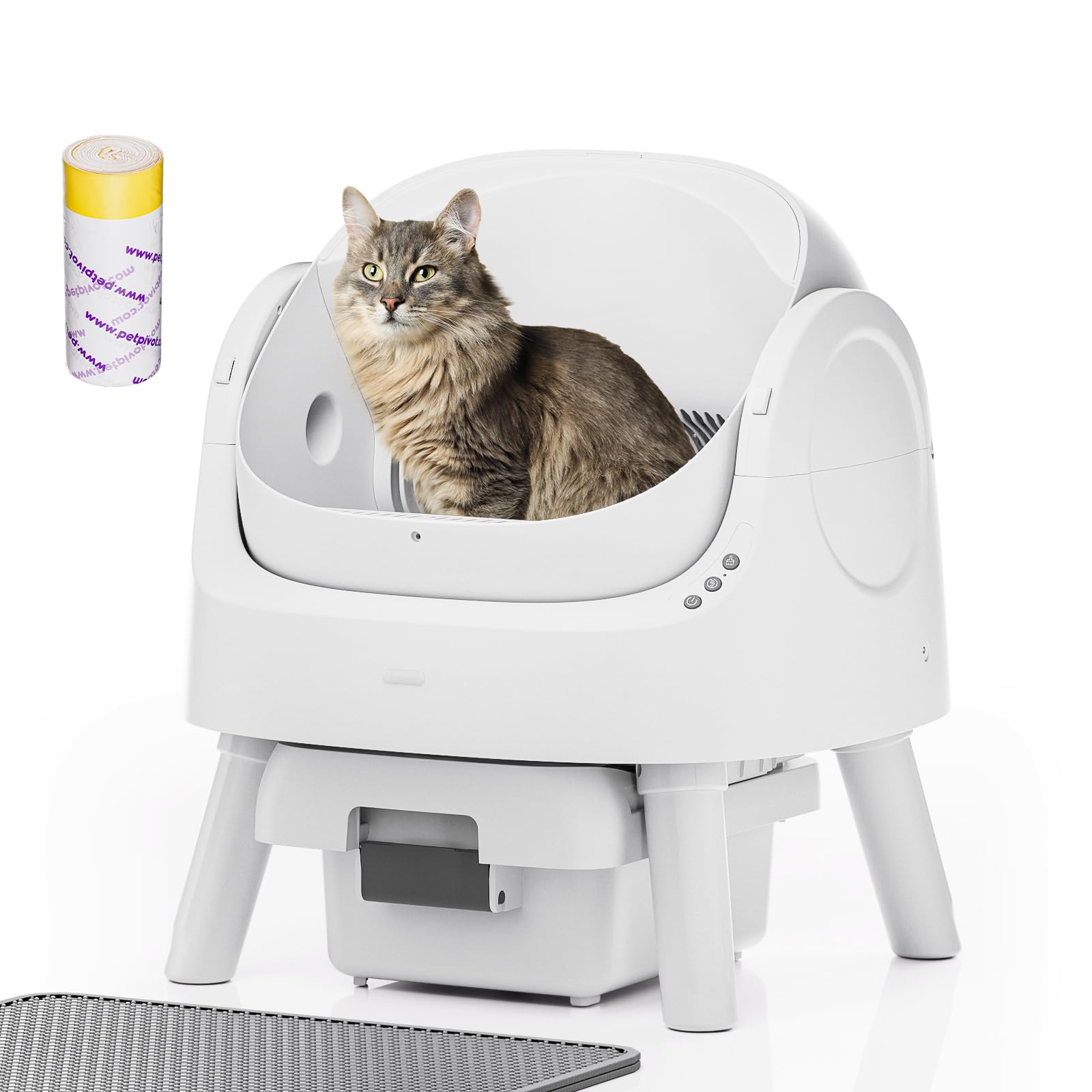 Selbstreinigende Katzentoilette – Automatische Reinigung, 10L Großes Fassungsvermögen, XL Katzenklo, Ideal für Vielbeschäftigte Haushalte