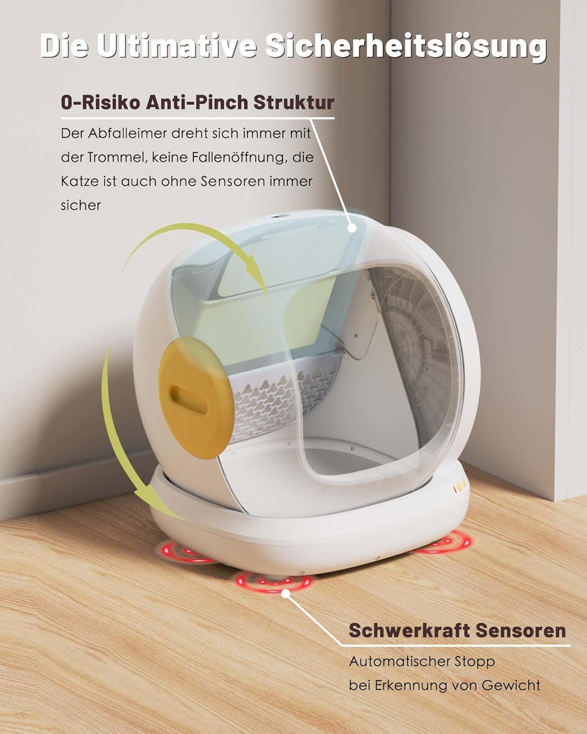 UBPET C20 Selbstreinigende Katzentoilette Katzenklo Selbstreinigend, Breite Öffnung/Großer Raum/Niedriger Einstieg/APP-Steuerung Selbstreiniges Katzenklo, Automatische Elektrisches Katzenklo